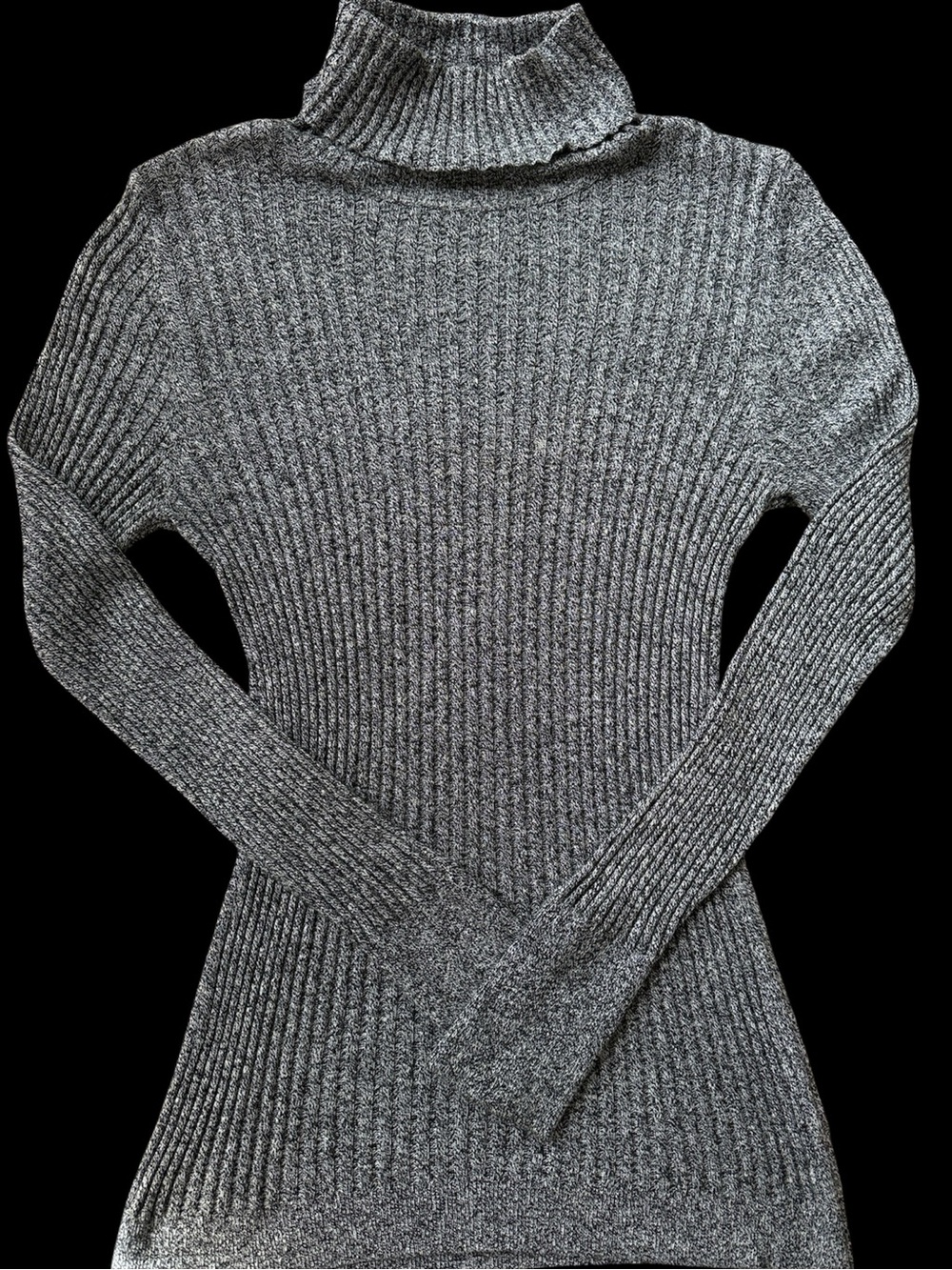 Merona Gray Heathered Ribbed Turtleneck Sweater!
